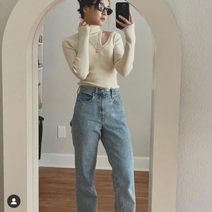 Petite Studio NYC Alia Turtleneck Sweater in Ivory